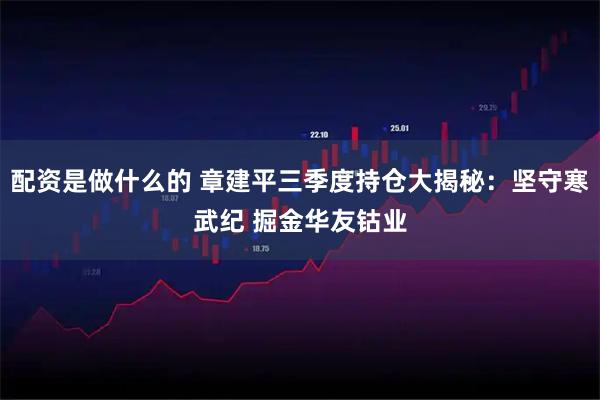 配资是做什么的 章建平三季度持仓大揭秘：坚守寒武纪 掘金华友钴业
