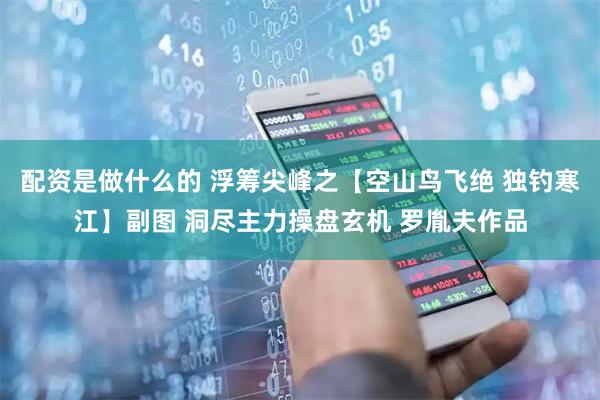 配资是做什么的 浮筹尖峰之【空山鸟飞绝 独钓寒江】副图 洞尽主力操盘玄机 罗胤夫作品