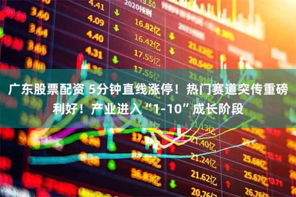 广东股票配资 5分钟直线涨停！热门赛道突传重磅利好！产业进入“1-10”成长阶段
